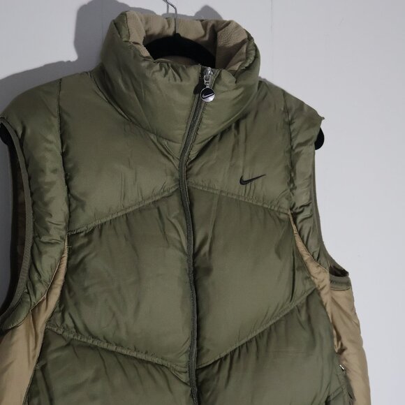 Vintage Nike Down Puffer Vest Olive – Men’s L - Picture 3 of 10